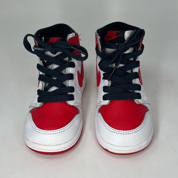 Nike Jordan 1 Retro High Top Sneakers OG Heritage Toddler Size 8 - Picture 2 of 8